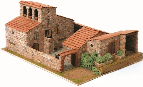 Domus Kits Modellbausatz Rustica 7, Maßstab 1:60 - Modellbauzubehör für erfahrene Bastler, 2454 Teile aus echtem Ton, ideal für detailverliebte Landhaus-Modelle, ab 14 Jahren geeignet.