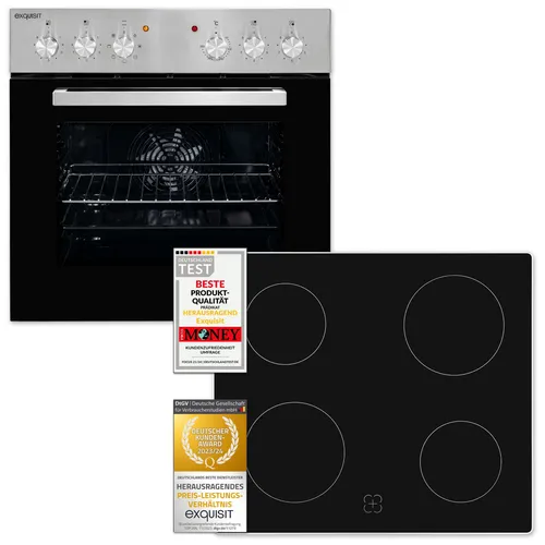 Exquisit Einbauherdset EHE156-2.1U-Set inox von Exquisit