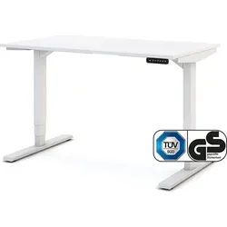 ASSMANN Büromöbel Schreibtisch Y-Line, 120x70cm Weiß - Elektrisch höhenverstellbarer Schreibtisch Y-Line – Ergonomisches Arbeiten im Homeoffice mit TÜV-geprüfter Sicherheit und leiser Motorik für individuelle Höhenanpassung.