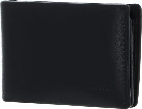PICARD London 1 Mini Wallet Schwarz - Elegante Geldbörse aus Lammleder mit RFID-Blocker, ideal für die perfekte Organisation Ihrer Karten und Dokumente in kompakter Form.