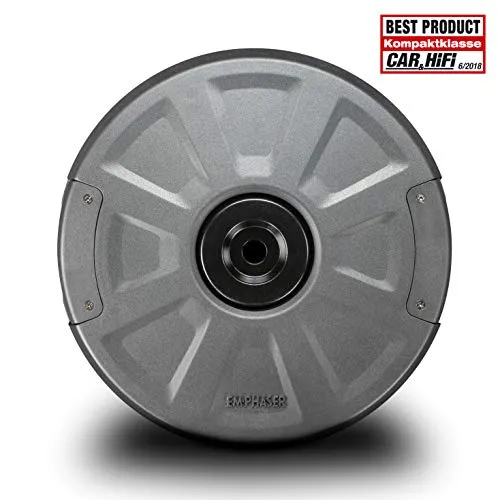 EBS108A Aktiver Subwoofer - Car-HiFi-Lautsprecher mit 200 WRMS Leistung, ideal für kraftvollen Bass im Auto, Plug & Play Anschluss für einfache Installation.