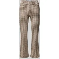 comma Flared Cut Hose mit Bügelfalten in Beige, Größe 42 von comma,
