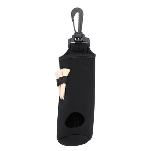 Alomejor Golfballtaschen-Halter & Golftee-Halter, Utility-Beutel mit Clip Organizer f¨¹r Golfer, Tragetasche Gurteltasche Zubeh?r in Schwarz, Praktische Aufbewahrung f¨¹r Golfb?lle und Tees