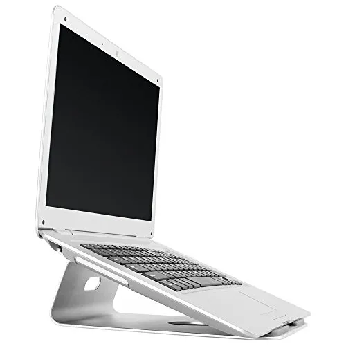 RICOO Alu Laptopständer MTS-01 - Ergonomisch und Kühlend - Laptop-Ständer aus Aluminium für optimale Belüftung und ergonomische Nutzung, ideal für Home Office und Küche, passend für die meisten Geräte von bekannten Marken.