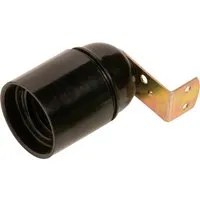 Produktbild Lampenfassung E27 Schwarz Glatt mit Winkel