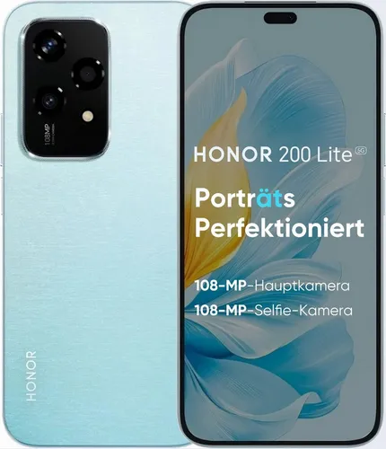 Honor HONOR 200 Lite Handy, 8+256GB, 4500mAh/Dual SIM/GPS Smartphone (17,02 cm/6.7 Zoll, 256 GB Speicherplatz, 108 MP Kamera)