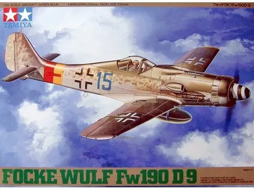 Tamiya 61041 Focke-Wulf Fw190 D-9 1/48 - Flugzeug Bausatz im Maßstab 1:48, ideal für Modellbau-Enthusiasten, die ein detailgetreues Flugzeugmodell selbst gestalten möchten.