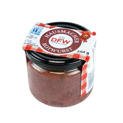 Hausmacher Rotwurst 250g (Glas) Wurstkonserve | Hausmacher Qualität | DFW (1229)