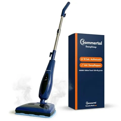 Sommertal Dampfreiniger 2-in-1 – Dampfmop mit Saugfunktion, 1200W, 500ml Tank
