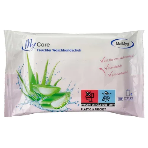 Maimed MyCare Feuchter Waschhandschuh 15 x 23 cm, 8 Stück