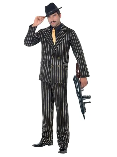 Gold Pinstripe Gangster Costume (M)