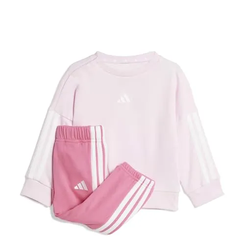 adidas Sportswear Trainingsanzug I 3S FT JOG 240 (2-tlg) rosa 68 EU - Kinderhosen, sportlicher 2-teiliges Trainingsanzug aus 70% Baumwolle, ideal für aktive Kinder und bequem für den Alltag.