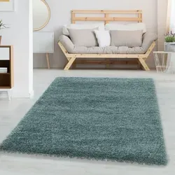Carpetsale24 Shaggy Hochflor Teppich, 240x340 cm, Blau, weich, flauschig, modern, einfarbig, XL großzügige Wohnräume, für Wohnzimmer