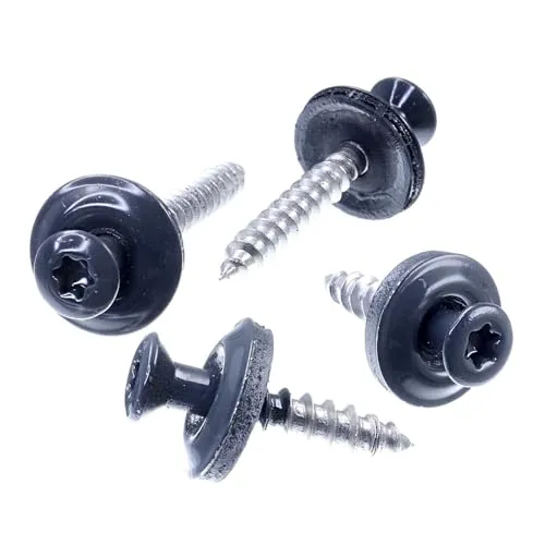 SECCARO Spenglerschraube 4,5 x 25 mm, RAL 7016 anthrazitgrau, Edelstahl A2, EPDM-Dichtscheibe 15 mm, TX/Innensechsrund, 100 Stück