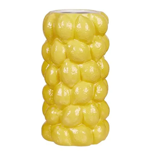 BUTLERS Lemon Vase 31 cm in gelb von Butlers