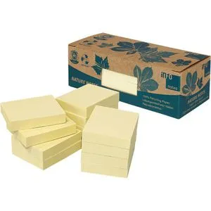 Info Haftnotizen Nature Notes, 5653-11box, gelb, 50 x 40mm, selbstklebend, 12x 100 Blatt