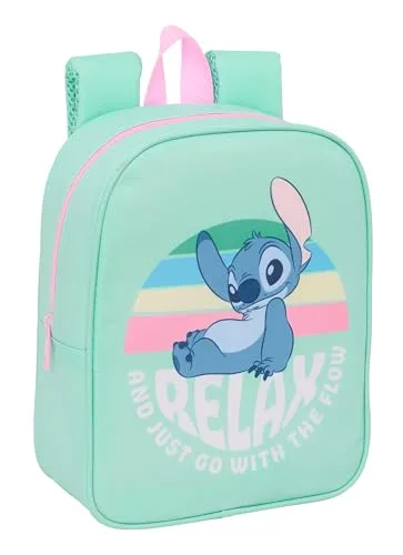 Stich Kinderrucksack, Kinderrucksack, Schulrucksack, anpassbar an den Kinderwagen, ideal für Kindergärten, bequem und vielseitig, Qualität und Widerstandsfähigkeit, 22 x 10 x 27 cm