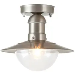 Rabalux 8763 Außendeckenleuchte Oslo - Elegante Edelstahl-Deckenlampe - Außenleuchten, stilvolle Deckenleuchte aus Metall und Kunststoff, IP44 für Wetterbeständigkeit, ideal für Garten und Terrasse.