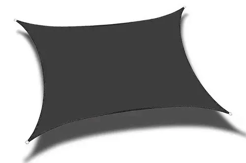 Segeltuch Oxford Stoff »Malaga« 250x300 cm Schwarz in schwarz von Gardinenbox