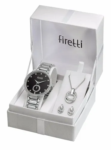 Firetti Quarzuhr Set, 4-tlg. mit Ohrsteckern und Kette von Firetti