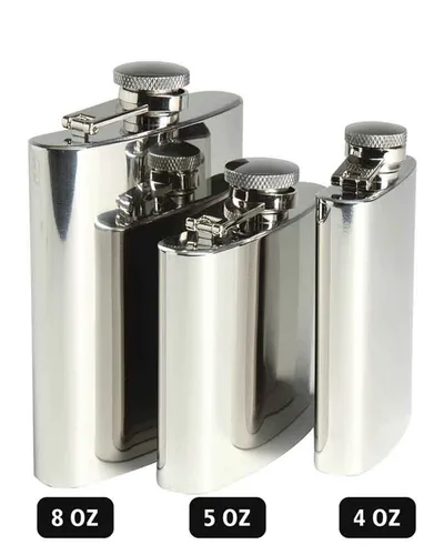 Produktbild Taschenflasche Edelstahl Poliert