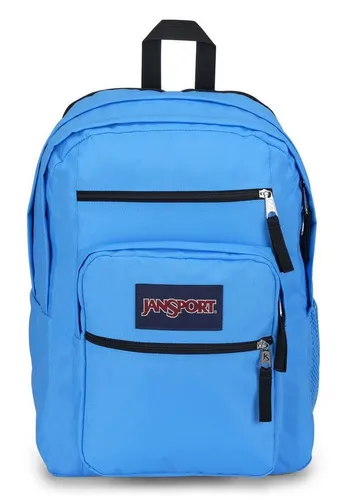 JanSport BIG STUDENT Rucksack mit 15 Zoll Laptopfach - Blue Neon - Tagesrucksäcke mit speziellem gepolstertem 15-Zoll-Laptopfach, ergonomischen S-förmigen Schultergurten und viel Stauraum für Schule oder Freizeit.