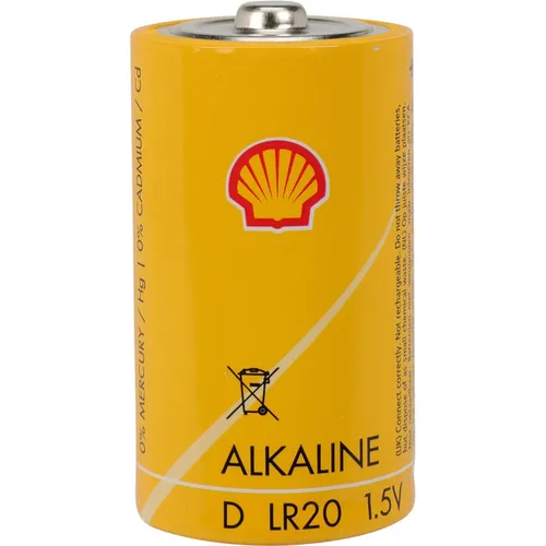 SHELL Batterie LR20 Mono D Alkaline 2er Pack hoher Energiebedarf leistungsstark