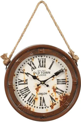 Ambiente Haus Wanduhr Old Town Schiffs Wanduhr 27,7cm in braun von Ambiente Haus