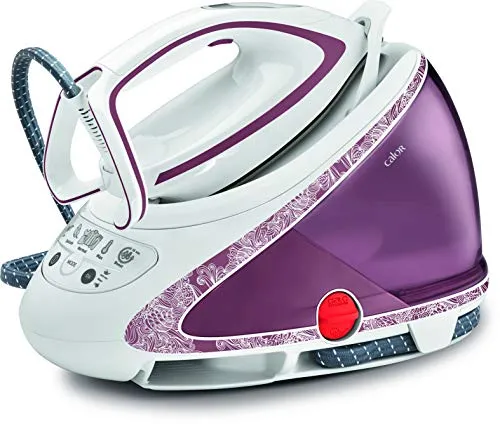 Calor GV9560C0 Pro Express Ultimate Hochdruck-Dampfbügelstation - Bügeleisen mit Hochdrucktechnologie für professionelle Ergebnisse. Intensiver Boost-Dampf bis zu 490 g/min für müheloses Faltenentfernen. Exklusives Doppelschutzsystem schützt Ihre Kleidung.