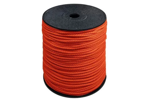 maDDma 200m Polyester-Seil Ø 5,5mm - Kürbisorange - Hochwertiges Polyesterseil, ideal für Bastel- und Outdoor-Projekte. Mit 5,5 mm Durchmesser und in vielen Farben erhältlich, überzeugt es durch Stabilität und Wetterbeständigkeit.