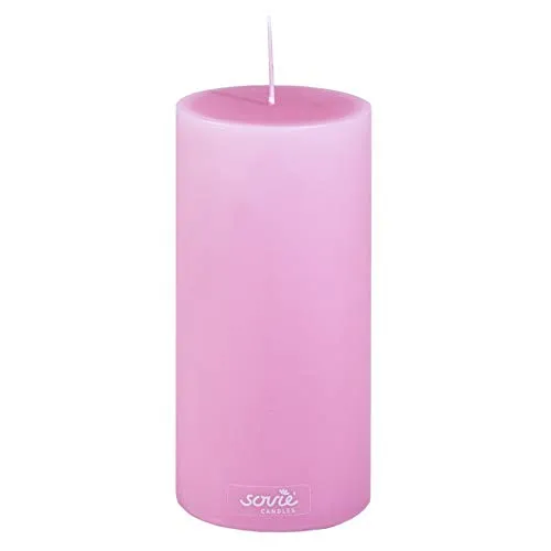 Sovie CANDLES Stumpenkerze VIOLETT, Ø 70mm x 150mm, ca. 82 Stunden Brenndauer, elegante Blockkerze, Flachkopfkerze und Dekokerze für stilvolle Wohn-, Tisch- und Festdekoration