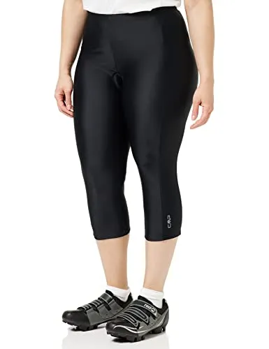 CMP ¾-Radhose für Damen, Schwarz, D46 - Damen Radhosen & Shorts mit CMP Dry Function-Technologie für trockenen Komfort bei intensiven Outdoor-Aktivitäten und extrem elastischem Material.