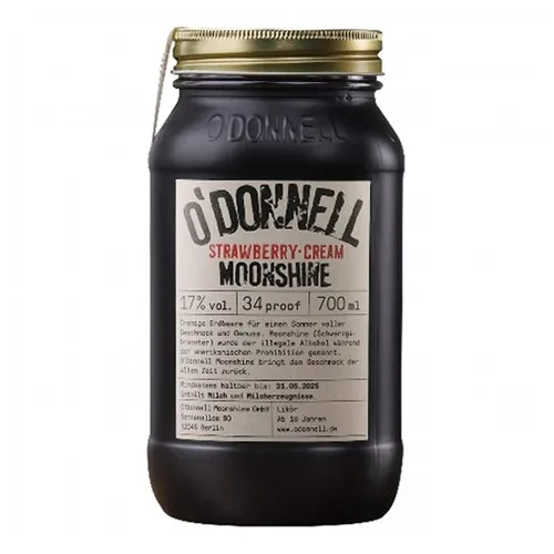 O'DONNELL MOONSHINE Strawberry Cream 17 % Vol. von O'Donnell Moonshine