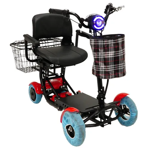 Best Ager Fold Elektro Seniorenmobil Rot Faltbar Vierrad 6Kmh Mobilitätshilfe