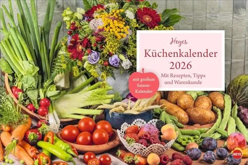 Küchenkalender Broschur XL 2026 - Haushalt: Praktischer Kalender mit tollen Fotos, monatlichem Rezept und viel Platz für Termine, ideal für die kreative Küche.