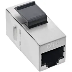 Inline® Keystone RJ45 Buchse / Buchse Einsatz, SNAP-In, Cat.6, STP, bulk