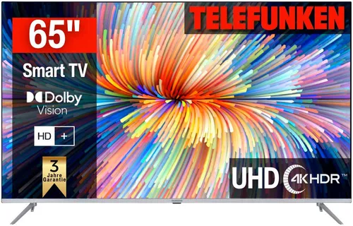 Telefunken D65V850M5CWHI LED-Fernseher (164 cm/65 Zoll, 4K Ultra HD, Smart-TV)