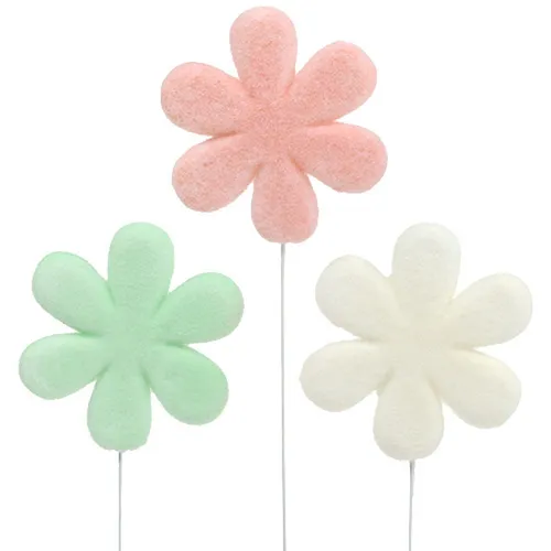 Blumenstecker Deko Blüte Pastell für Frühling Ø8,5cm 12St