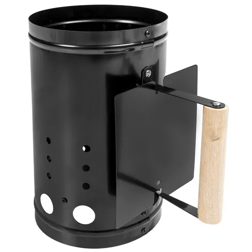 TecTake GmbH Anzündkamin mit Hitzeschild - schwarz 401663