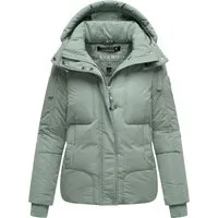 NAVAHOO Zauberlicht 14 Steppjacke für Damen, Gr. S (36), hellmint - Funktionsjacke mit abnehmbarer Kapuze und kuscheligem Fleece-Futter – perfekt für kalte Tage. Wasser- und windabweisendes Material kombiniert mit femininem Design für stilvolle Winter-Outfits.