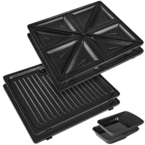 Duronic SM60SP Ersatzplatten für Waffeleisen, Sandwichtoaster, Tischgrill | Passend zu Duronic SWM60