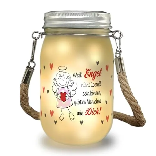 Engel Solarlicht mit Spruch weil Engel nicht überall sein können gibt es Menschen wie dich für Mamas Freunde Familie und alle Herzensmenschen