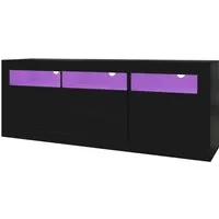ModernLuxe TV Lowboard Hochglanz mit LED und 2 Türen