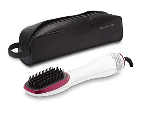 Rowenta CF6220 Wonder Air Brush Warmluftbürste - Haartrockner mit 900 Watt, Ionen-Funktion und Thermo Control-Technologie für schnelles Trocknen und Glätten in einem Schritt. Inkl. Aufbewahrungstasche für einfache Handhabung.