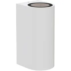 ledscom.de Wandleuchte ALSE für außen, IP54, Up-/Downlight, weiß matt, rund, 2x GU10 max. 35W