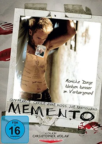 Memento - Spannender Thriller - Fesselnder Film über Gedächtnisverlust, freigegeben ab 16 Jahren, ideal für Thriller-Fans.