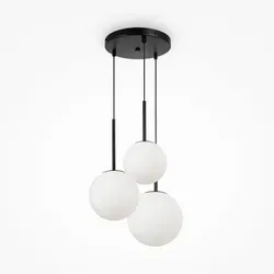 Maytoni Pendelleuchte Modern, Schwarz und Weiß, 180 cm - Moderne Pendelleuchte aus Metall und Glas, beliebig kürzbar und sorgt für gleichmäßige Lichtverteilung – ideal für stilvolle Innenbeleuchtung.