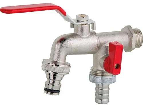 Doppel-Kugelauslaufhahn DN15 1/2