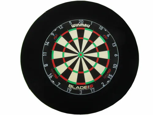 Winmau Blade 6 Triple Core PDC Carbon Dartboard mit Surround Schwarz