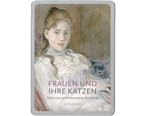 Postkarte Frauen und ihre Katzen: Bilder einer ganz besonderen Beziehung